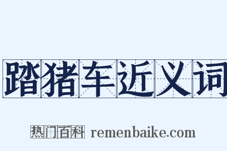 踏猪车近义词是什么意思的图片